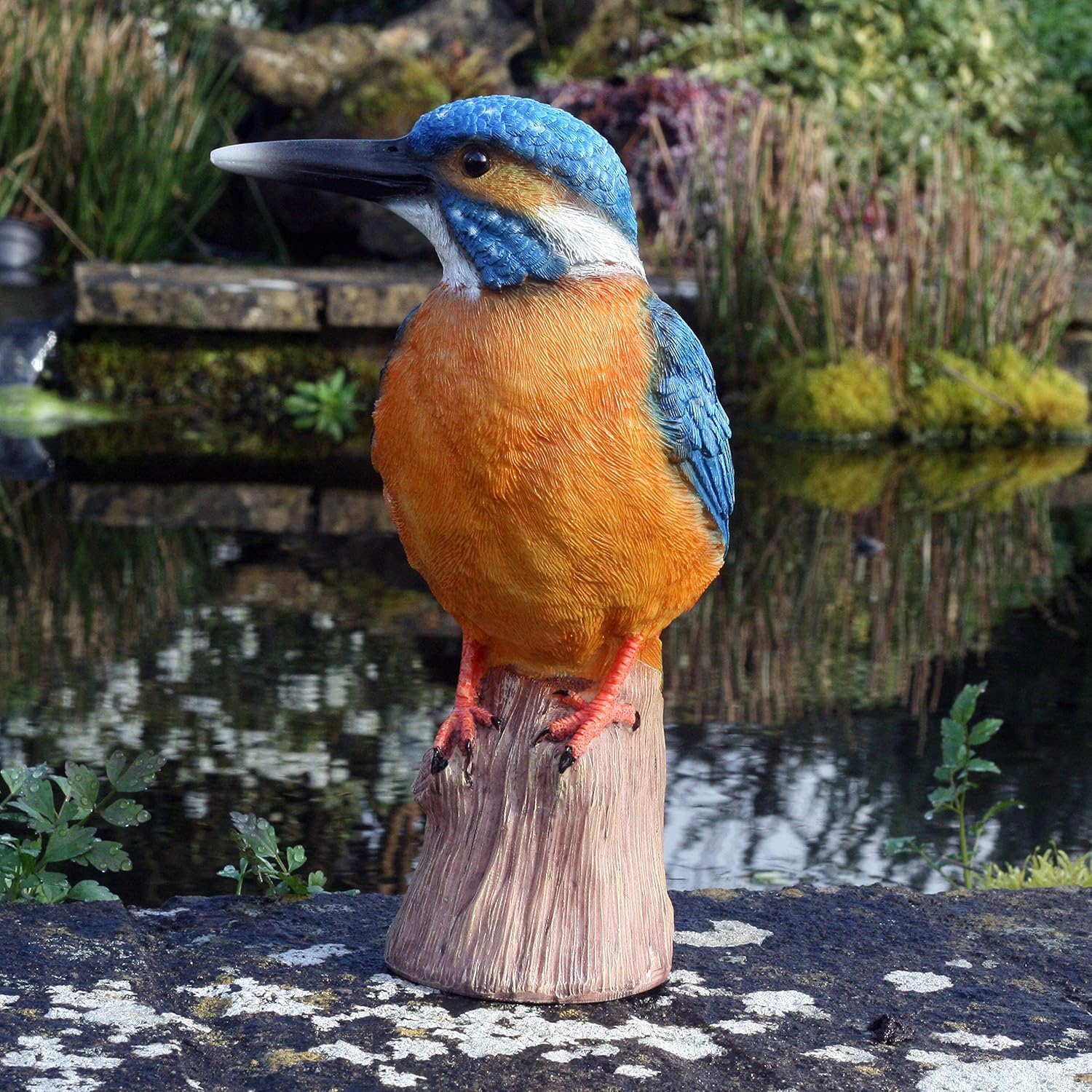 Kayleigh the Kingfisher 25 cm Resin Garden Fishing/Pond Ornament, Blue - Image 4
