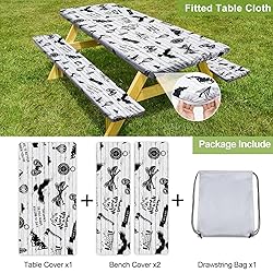 Picnic Table Cover with Bench Covers Camping