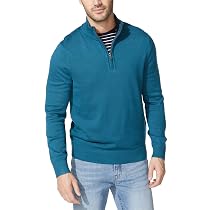 Nautica Men's Quarter-Zip Sweater, Blue 