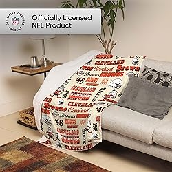 FOCO Cleveland Browns NFL Retro Sherpa Fleece Blanket