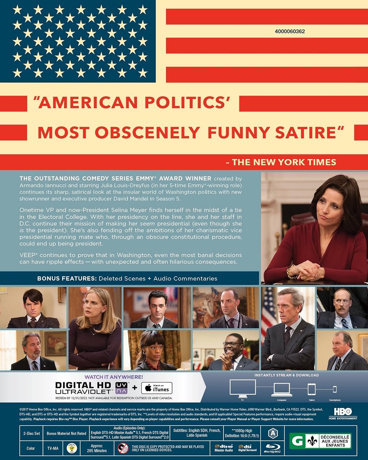 Amazon Com Veep Season 5 Dvd Digital Hd Alex Gregory Chris Godsick Georgia Pritchett Julia Louis Dreyfus Lew Morton Jim Margolis Frank Rich Morgan Sackett Dave Mandel Peter Huyck Sean Grey Will Smith