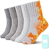 Fuzzy Socks For Women 5 Pairs Thermal Thick Winter Warm Cozy Comfy Fluffy Slipper Socks Gifts for Women