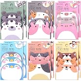JIANTA Cute Sticky Notes, 12 Pack 540 Sheets Kawaii Animal Notes | Cartoon Animal Shape Markers, Mini Self Stick Memo Pads and Flags for School, Home, Office, Study and Daily Notes