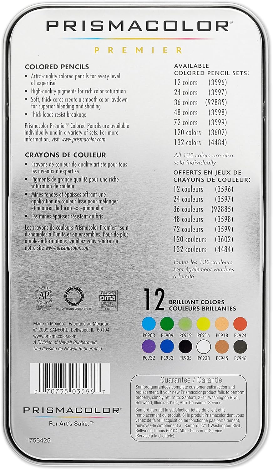Prismacolor 3596T Premier Colored Pencils, Soft Core, 12 Count : Wood Colored Pencils : Office Products