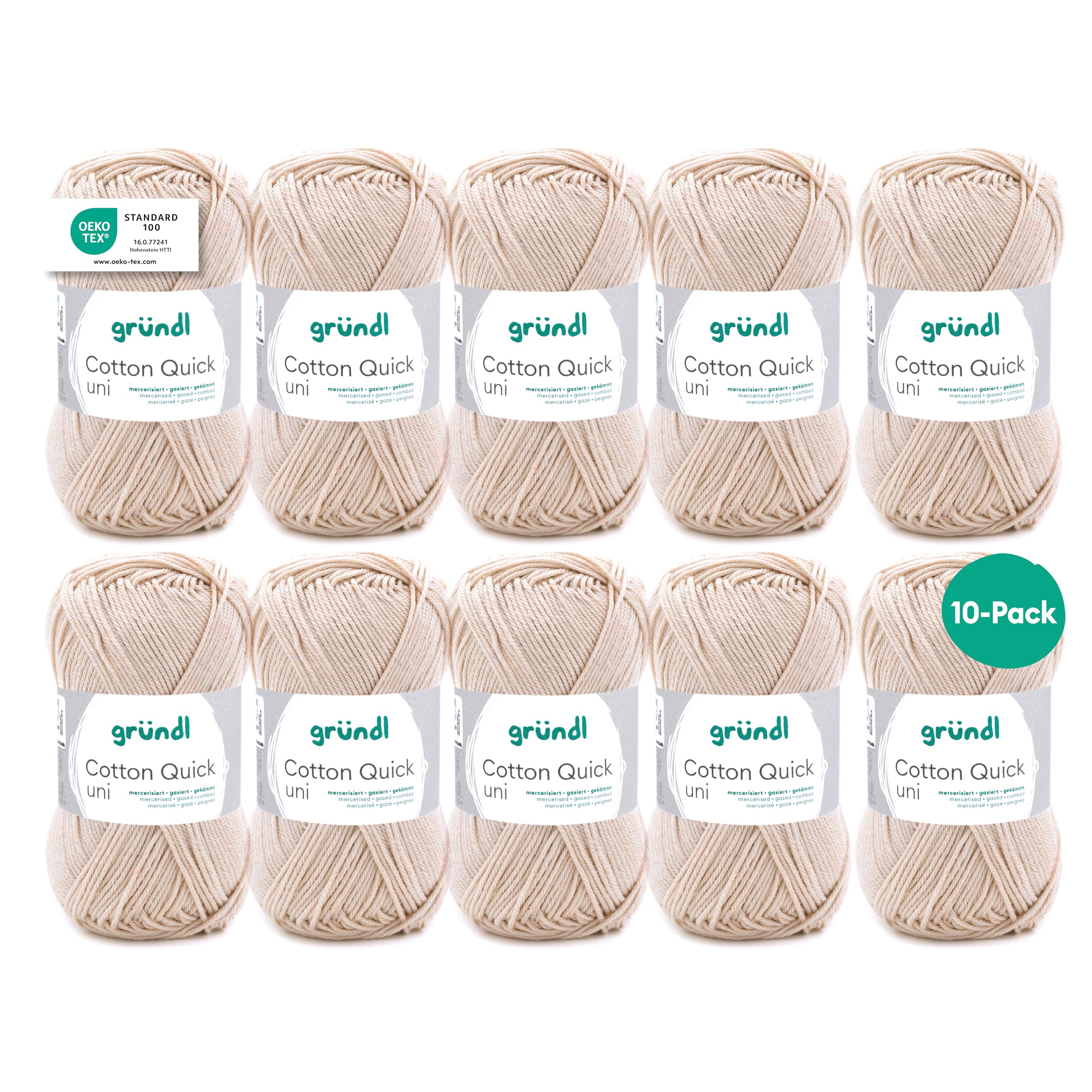 Gründl Value Pack Cotton Quick Yarn, Cotton, sand, 29 x 12 x 7 cm — image 1
