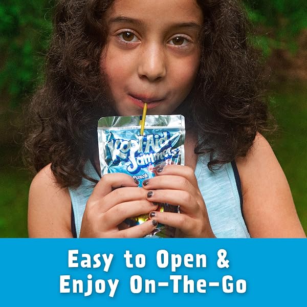 KOOL-AID JAMMERS TROPICAL PUNCH FLAVORED 0% JUICE DRINK, 10 CT BOX, 6 FL OZ POUCHES