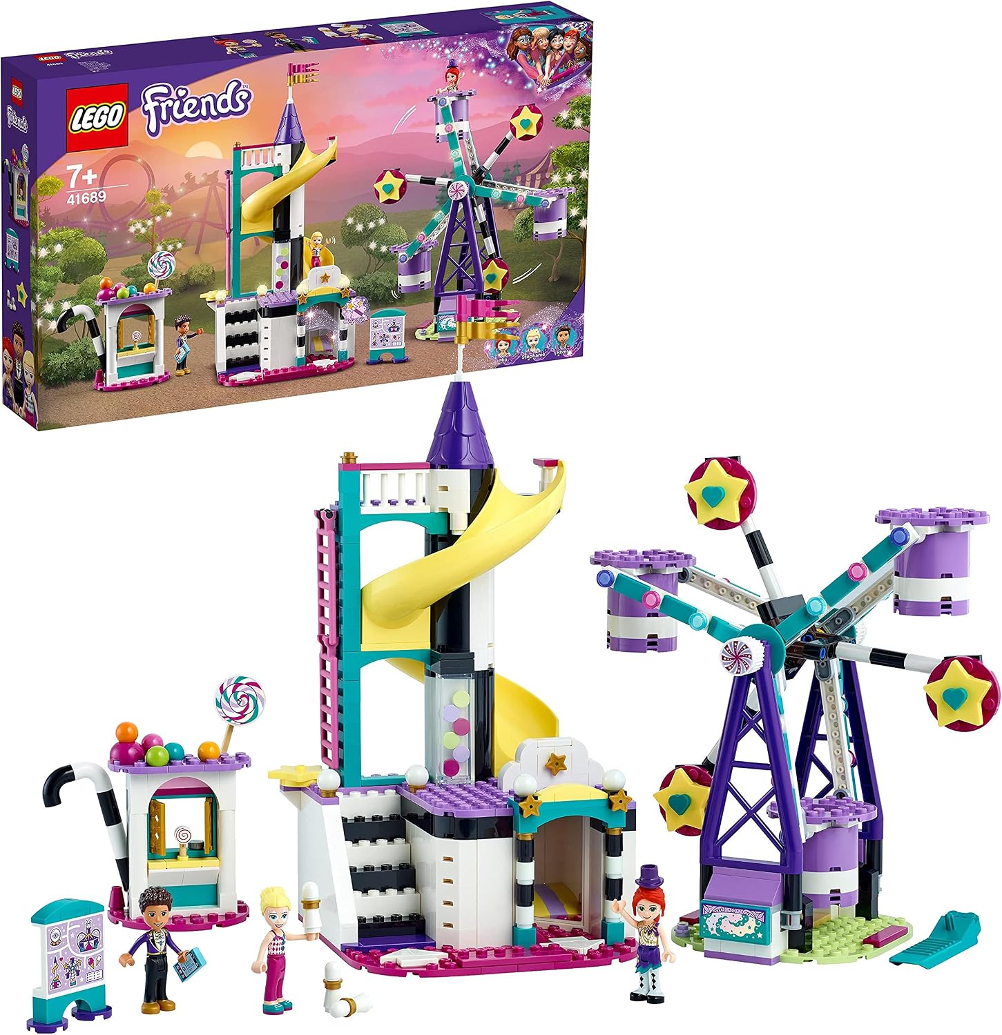 LEGO 41689 Friends Magical Ferris Wheel and Slide, Multicolor