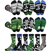 Halfchet 6 Pairs Funny Retirement Gift Novelty Golf Retired Gag Sock Novelty Party Decoration for Men Women Coworker Nurse