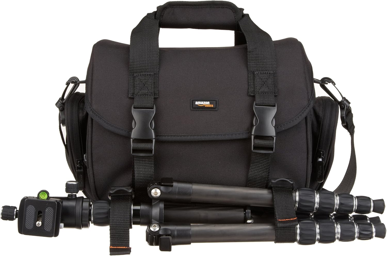 Basics Large DSLR Camera Gadget Bag - 11.5 x 6 x 8 Inches, Black And Orange : Photographic Equipment Bags : Camera & Photo