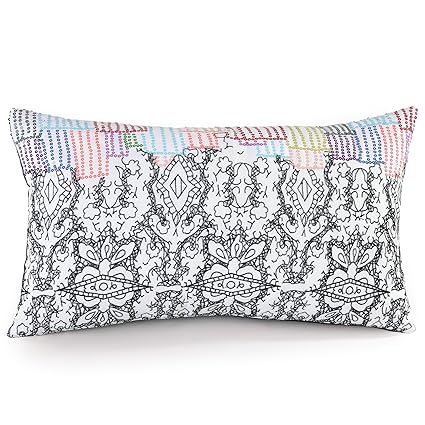 Nanette Lepore Villa Botanical Porcelain Eyelet Decorative Pillow