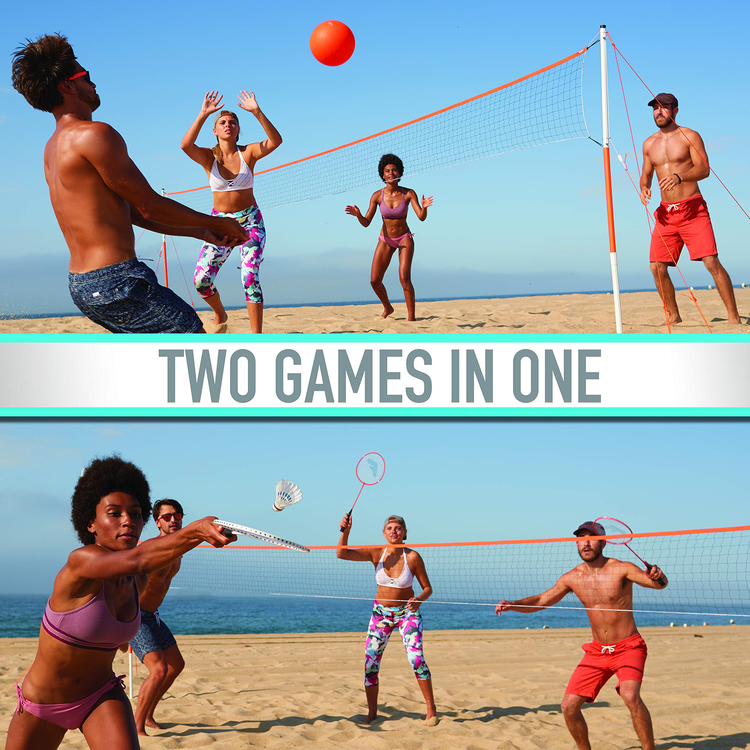 Portable Volleyball & Badminton Combo Net Set For | Ubuy - View #14