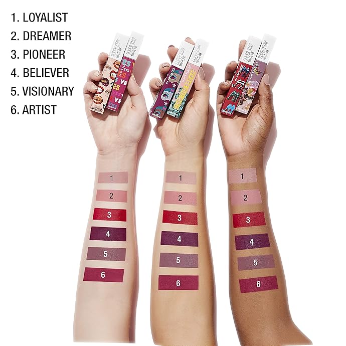 Maybelline 美宝莲 X Ashley Longshore 合作款 限量版唇釉 6支套装 4.5折.44史低 海淘转运到手约¥1650 S&S订购可再优惠5%