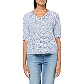 NIC+ZOE Women's Dotty Ikat Elbow Sleeve V-Neck Tee