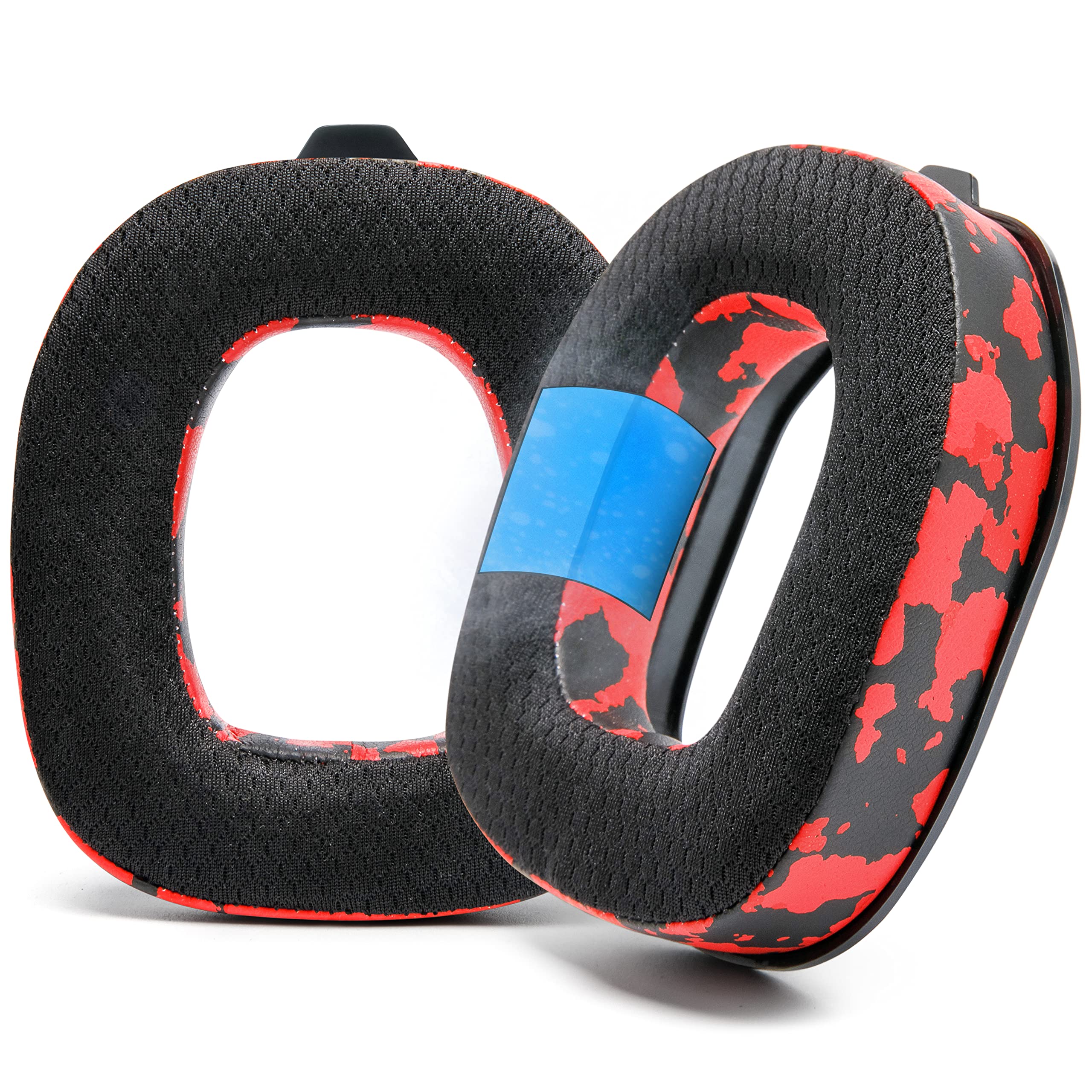 WC FreeZe A40- Hybrid Fabric Cooling Gel Replacement Earpads For Astro A40 TR Only, Made by Wicked Cushions, Improved Durability, Thickness and Sound Isolation | Red Camo