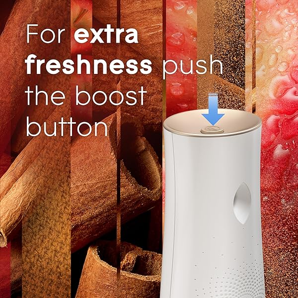 GLADE AUTOMATIC SPRAY REFILL, AIR FRESHENER FOR HOME AND BATHROOM, APPLE CINNAMON, 6.2 OZ