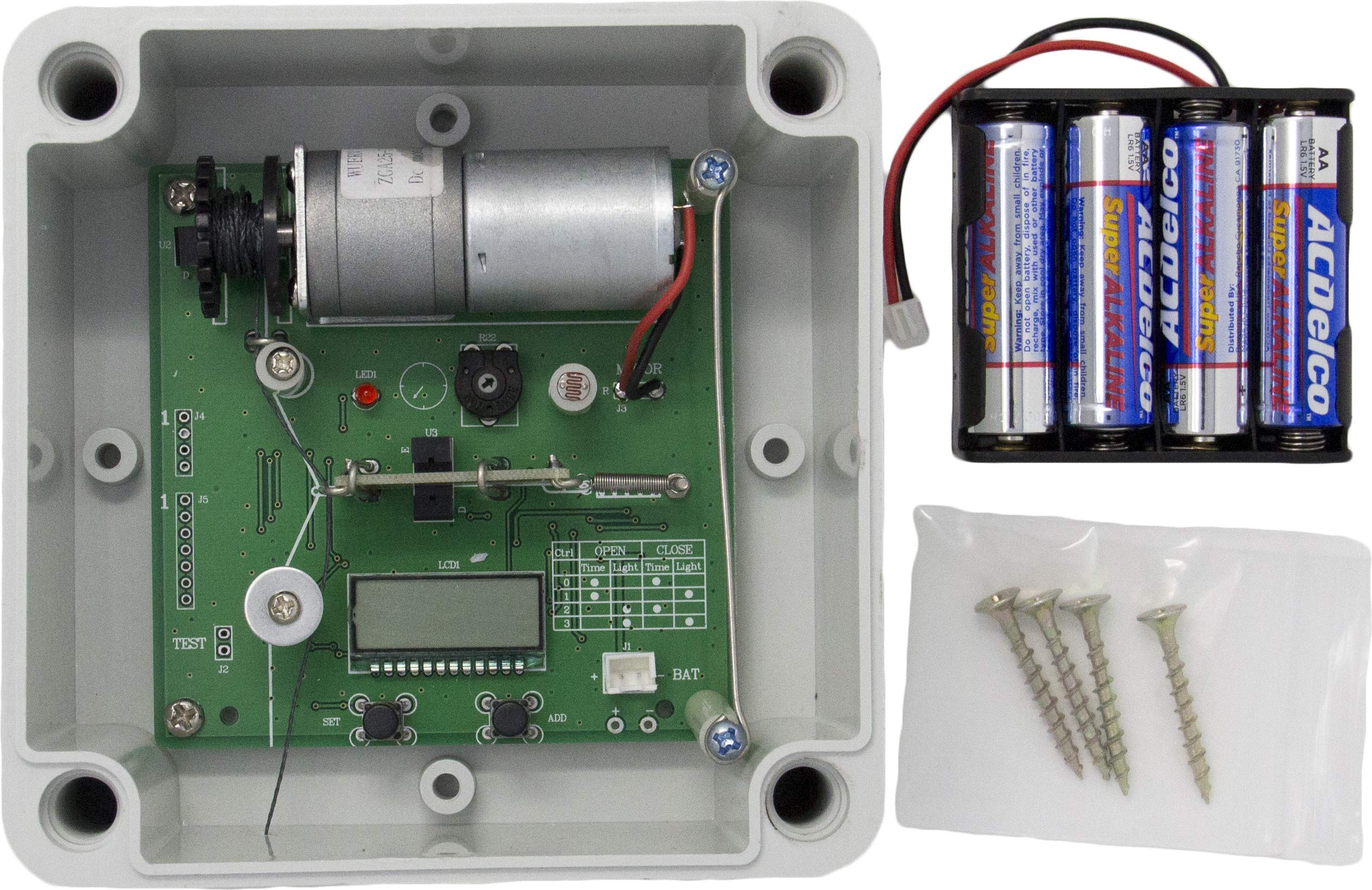  Automatic Chicken Coop Door Complete Kit Waterproof 