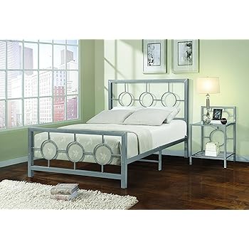 industries decorative source footboard headboard twin frame bed metal silver