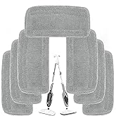 7-Pack Steam Mop Pads Compatible with GorFanty GF-6610B/GF-6610, Fit for Neugo NE033/NE033M Series Steamer Mop, Washable & Reusable Microfiber Absorbent Steam Mop Replacement Pads for Multi-Surface