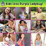 Purple Ladybug 65 Sheet Scratch Art Kit Rainbow Glitter for Kids Teens view 8