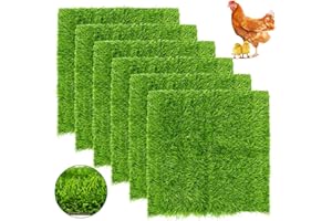 GENERIC Chicken Nesting Pads Set 12×12"-Washable Artificial Grass Nesting Pads-for Chickens Coopsfor Chicken Coop and Pet Garden Lawn Indoor Outdoor (6 Pack)