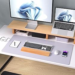 Aothia Large PU Leather Desk Pad Protector