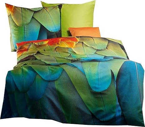 Kaeppel Mako-Satin Bettwäsche Exotique 155x220 cm + 80x80 cm