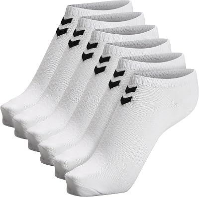hmlCHEVRON - Confezione da 6 calzini Ankle, colore: Bianco/Bianco