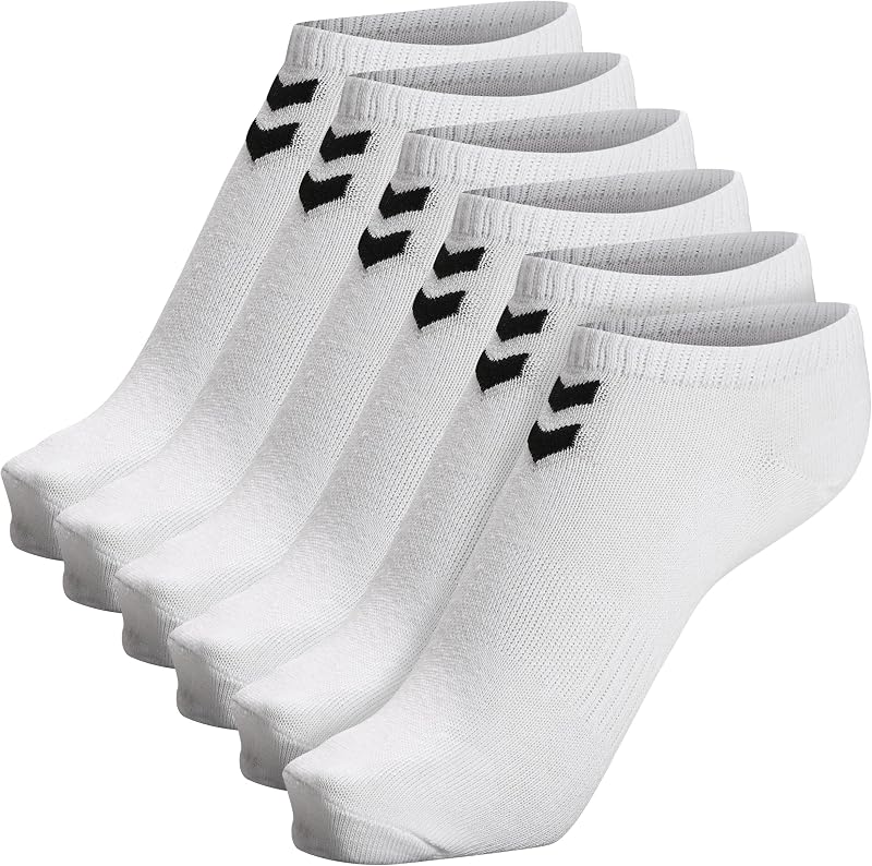 Chevron 6-Pack Ankle Socken Weiss, 41-45 Ohne Geschlecht