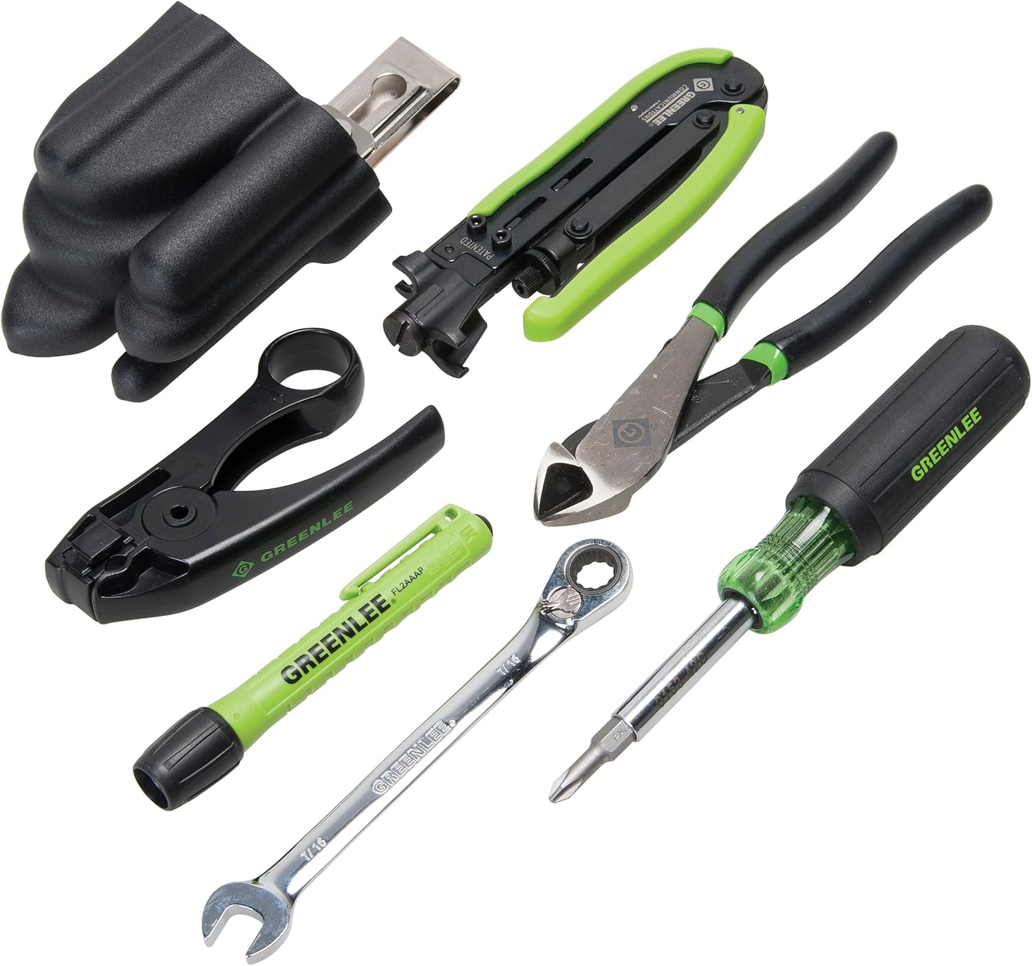 Greenlee Textron 46601 Professional Coax Cable Tool Kit, 7Piece