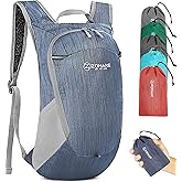 ZOMAKE Ultra Lightweight Packable Backpack 18L, Small Foldable Hiking Backpacks Water Resistant Folding Daypack for Travel(Navy Blue)
