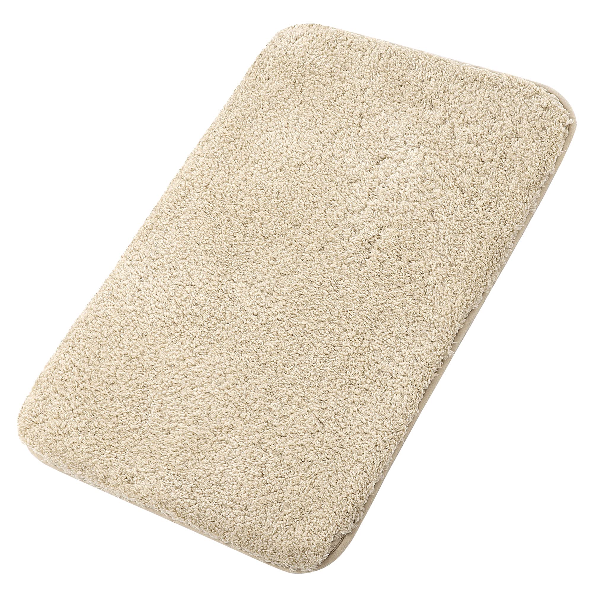 sourcing map 20 X 31 Inch Shaggy Bathroom Rug Bath Mat Non-Slip Rubber Microfiber Soft Water Absorbent Thick Shaggy Floor Mats Carpet Beige