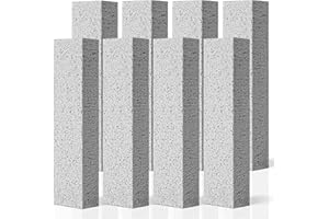 BukSuk 8 Pack Pumice Stone, Gray Pumice Stone for Toilet Bowl Cleaning, Scouring Stick for Cleaning Toilet, Bathroom, Kitchen Sink, Grill (Gray)