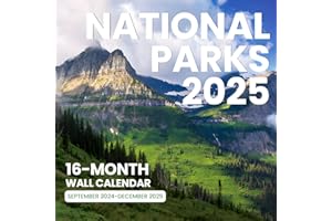 SUNEE 2026 Calendar for Wall, 2026 Wall calendar 12x12 Inches with 16 Months from September 2025 to December 2026, Thick Glossy Paper, 12" x 24" (Open), National Parks