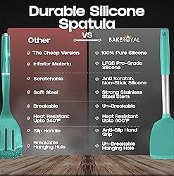 BakeRoyal Silicone Spatula Set - Turner Spatulas