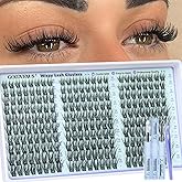 Goddvenus Wispy Lash Clusters Kit Eyelash Clusters Natural Cluster Eyelash Extensions Kit 10-16mm CC Curve Lash Extension Kit