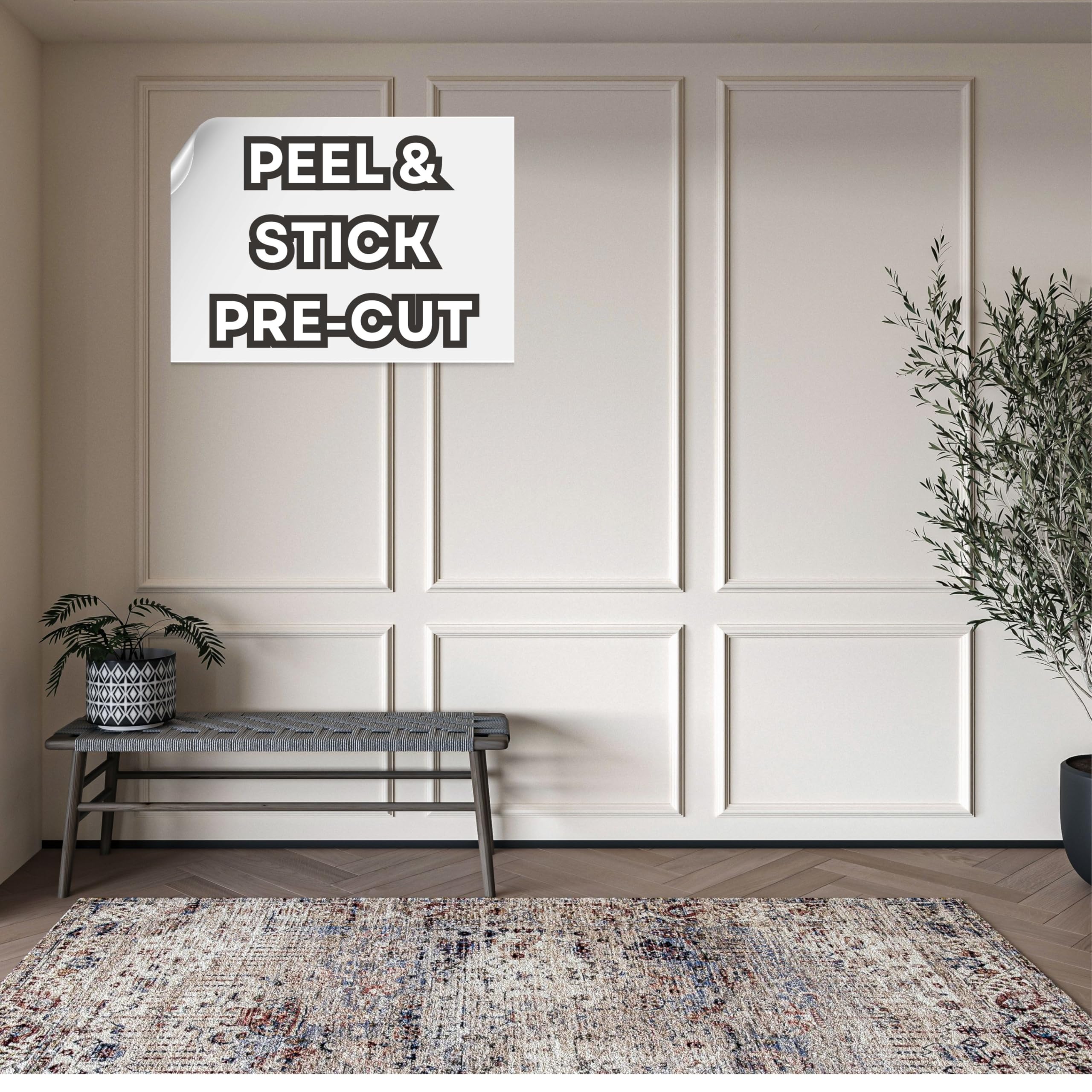 Peel and Stick Precut Wall Molding Kit - Effortlessly Transform Your