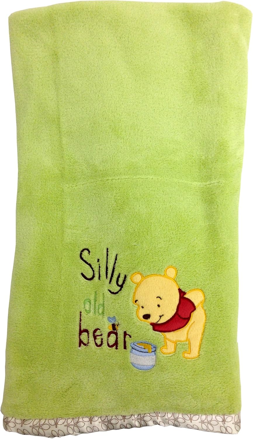 Disney Winnie The Pooh Silly Old Bear Coral Fleece Blanket With Satin Trim Amazon Co Uk Kitchen Home