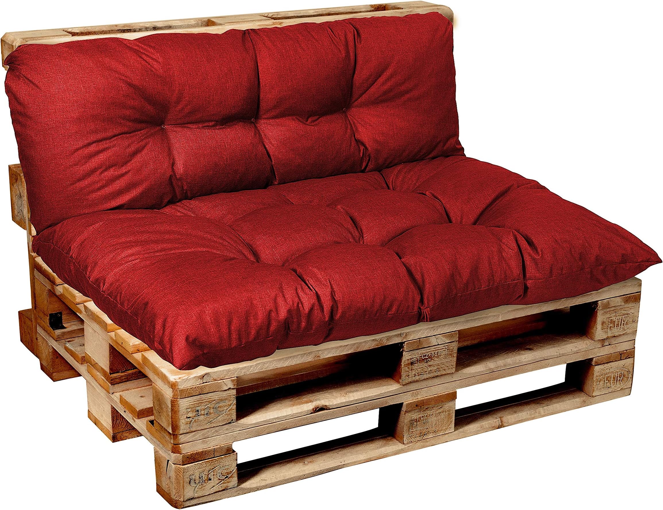Garden Euro Pallet Cushions, Tufted, Seating, Backrest, Corner, Set Cushions Outdoor Indoor 120x80, 120x60, 120x50, 120x40