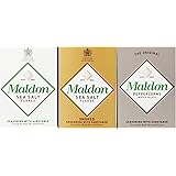 Maldon Triple Gift Pack (Sea Salt, Smoked Sea Salt, Black Peppercorns), 10.2-Ounce