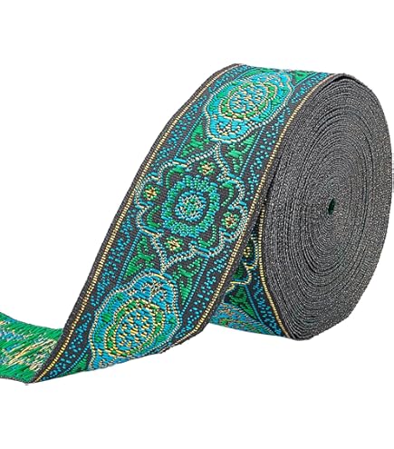 CRAFTYMELODY Ruban Jacquard Brodé Bicolore De 40 M De Long