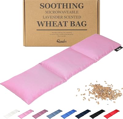 Qomfor Microwavable Wheat Bag Pink Lavender Scent 3 Chambers 700g