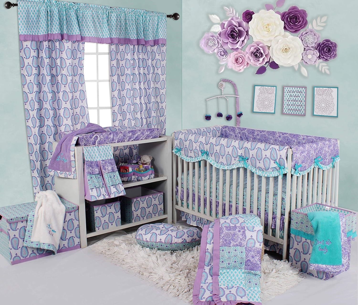 paisley crib bedding
