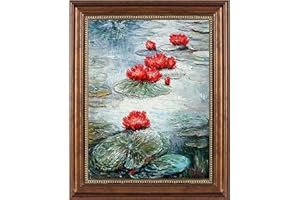 Dimensean Stamped Cross Stitch Kits Full Range of Embroidery Patterns Starter Kits for Beginners Adult or Kids DIY Cross Stitches Needlepoint Kits 11CT-Monet Water Lily 15.7x20.9 inch