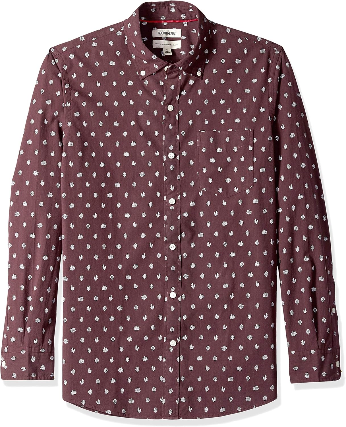 Casual Button-Down Shirts Clothing & Accessories Brand Goodthreads Mens Standard-Fit Long-Sleeve 