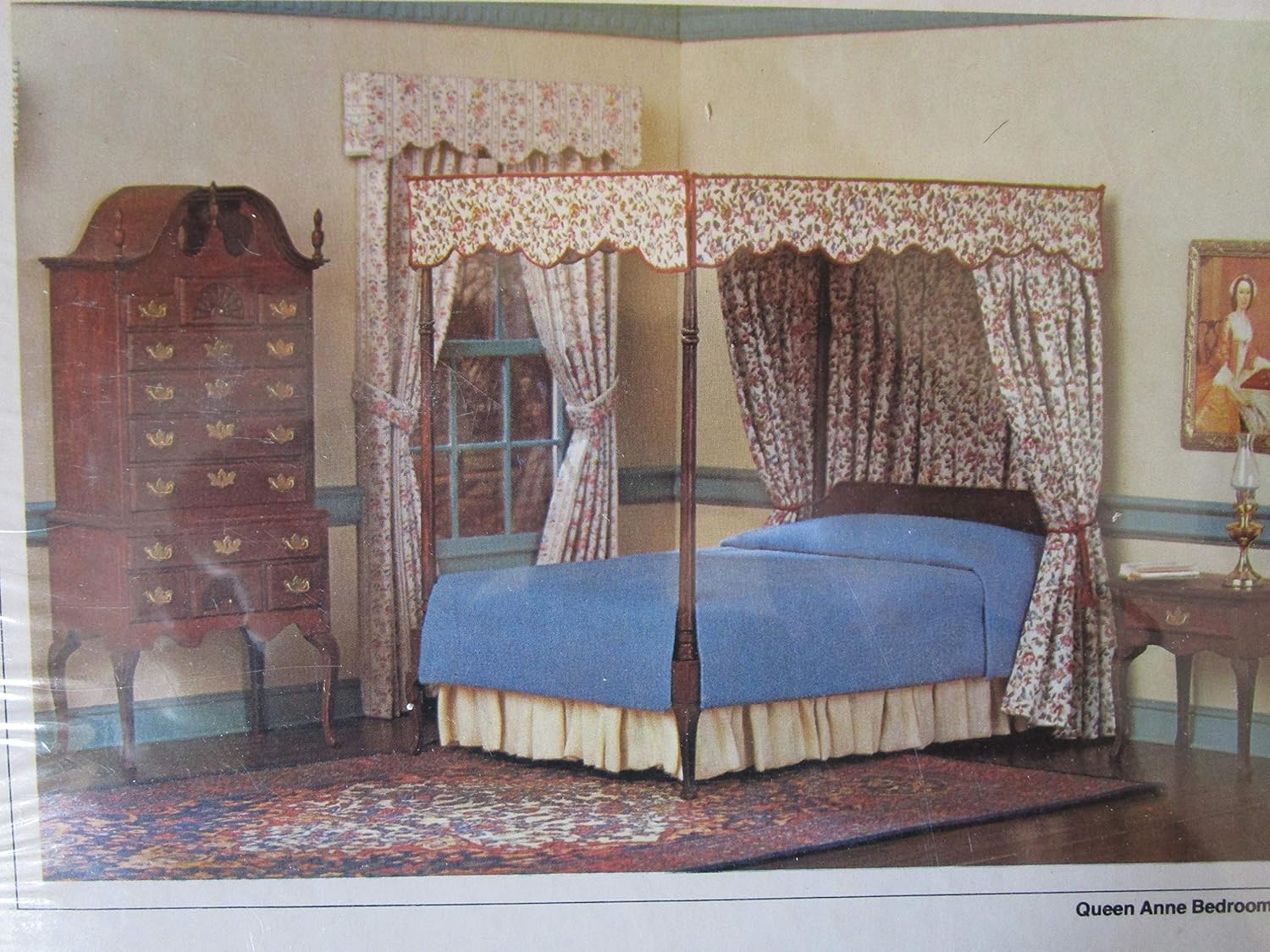 Amazon Com Queen Anne Bedroom Miniature Wood Furniture Kit