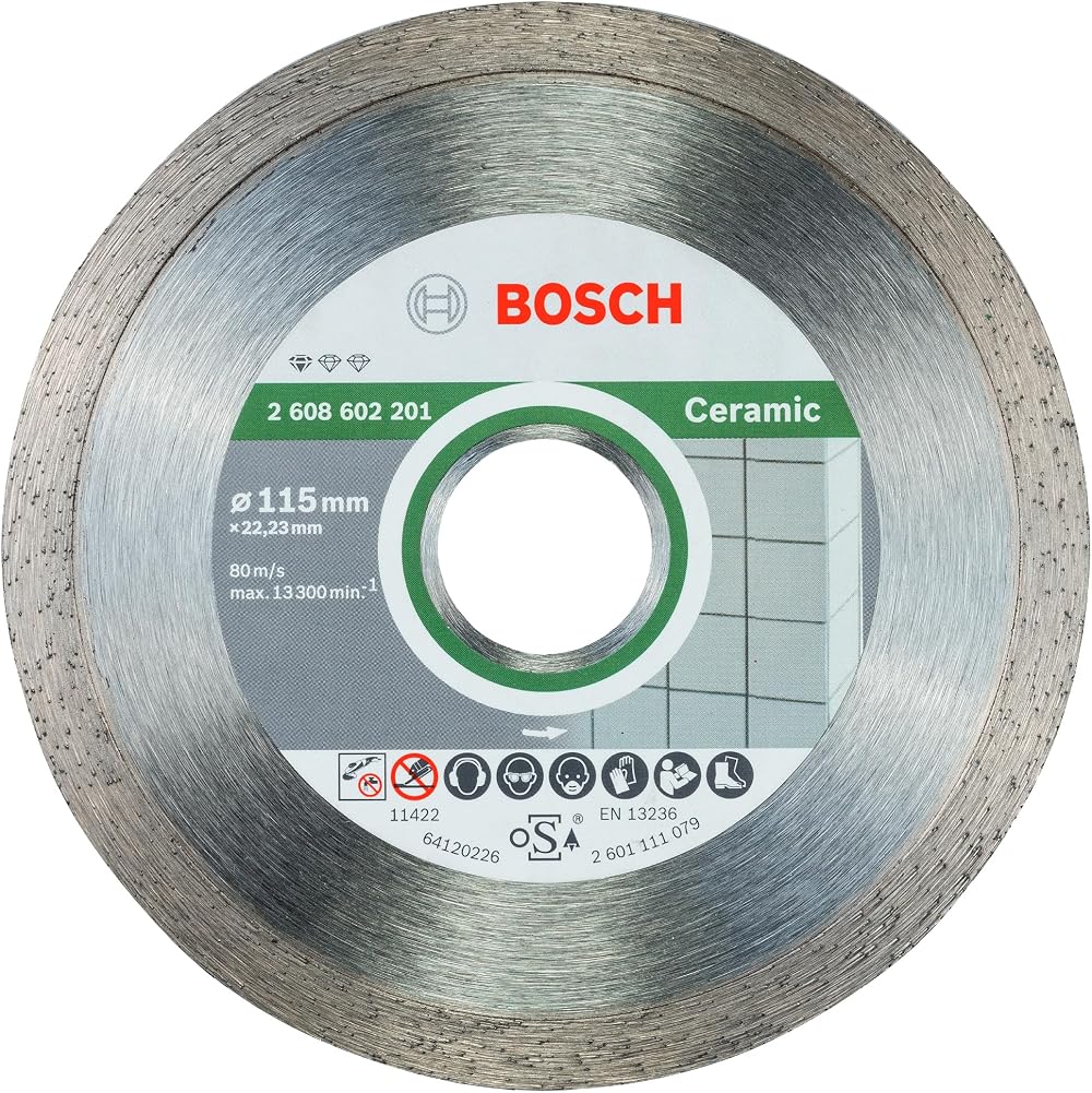 Bosch Diamond Cutting Disc for Ceramic Stone Tile 115mm Angle Grinder