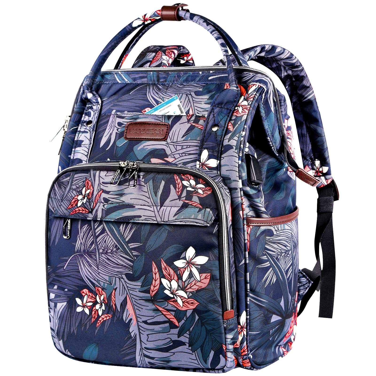 VANKEAN Laptop Backpack for Women, Stylish Computer Bag 15.6 Inch, Doctor, Travel, Business, Water Repellent with USB Port