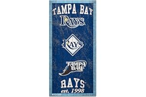 Fan Creations MLB Tampa Bay Rays Unisex Tampa Bay Rays Heritage Sign, Team Color, 6 x 12