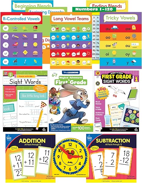 Amazon.com : Carson Dellosa (CAS0P) First Grade Homeschool Kit for Kids