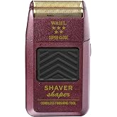 Wahl Professional 5 Star Shaver/Shaper Cord/Cordless Foil Shaver | Gold TiN Coated Foils for Bump-Free Ultra-Close Shaves on Face, Head &amp; Neckline, 60 Min Runtime, Model 08061-100